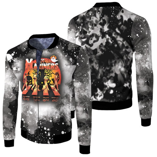 The Seattle Mariners Abbey Road Signatures Halloween Baseball Team Fleece Bomber Jacket