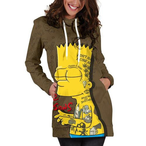 The Simpsons Hoodie Dress Sweater Dress Sweatshirt Dress 3d All Over Print For Women Hoodie