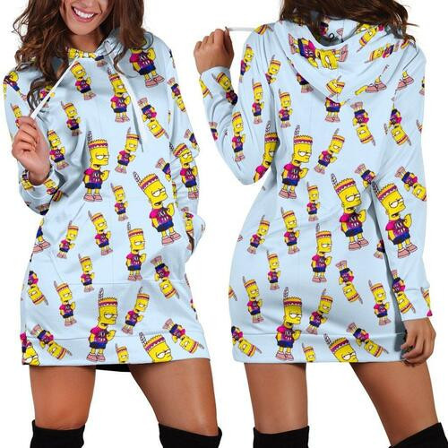 The Simpsons Hoodie Dress Sweater Dress Sweatshirt Dress 3d All Over Print For Women Hoodie