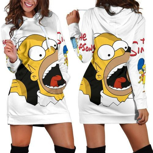 The Simpsons Hoodie Dress Sweater Dress Sweatshirt Dress 3d All Over Print For Women Hoodie