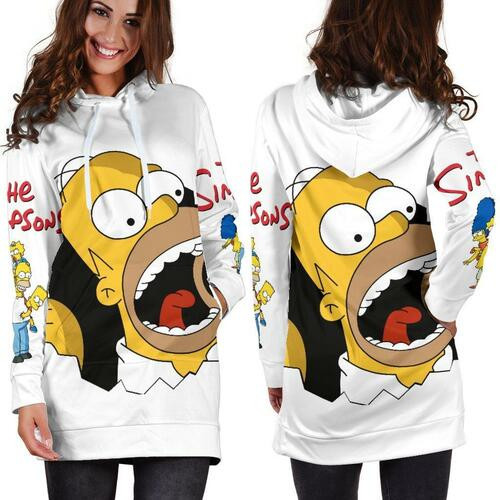 The Simpsons Hoodie Dress Sweater Dress Sweatshirt Dress 3d All Over Print For Women Hoodie