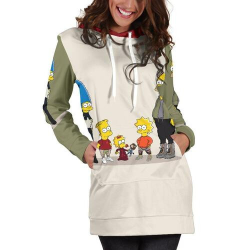 The Simpsons Hoodie Dress Sweater Dress Sweatshirt Dress 3d All Over Print For Women Hoodie