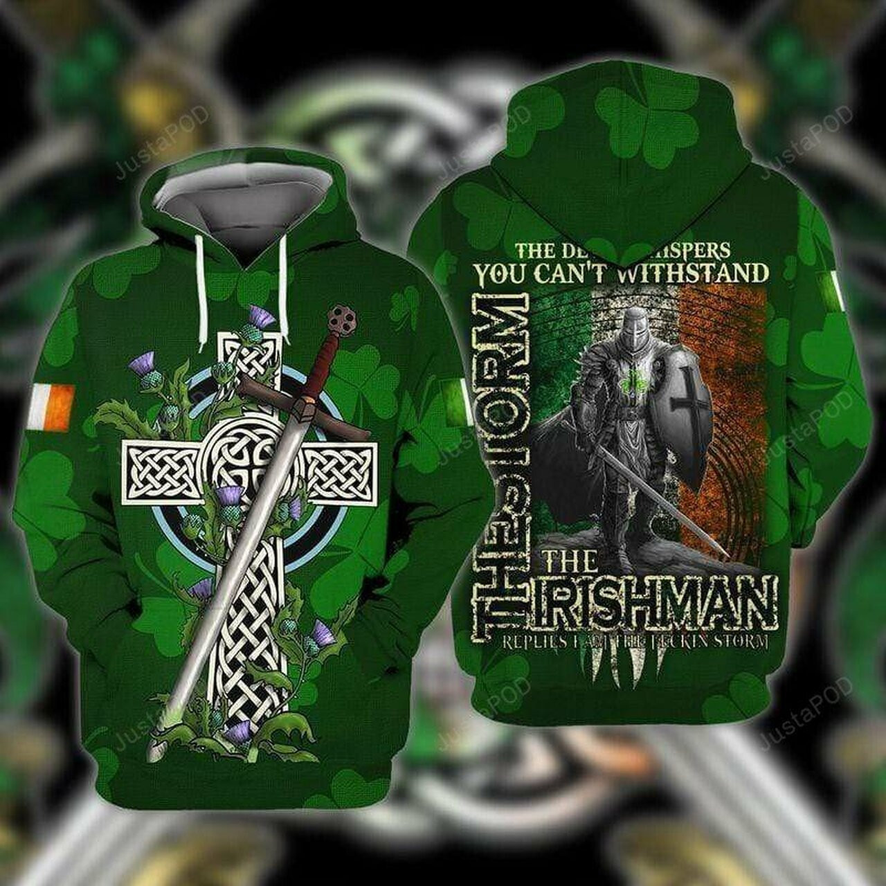 The Storm The Irishman St Patrick 3d All Print Hoodie