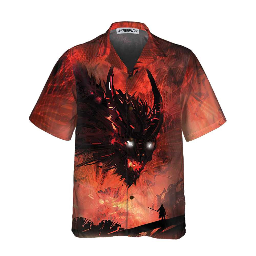 The War Dragon Hawaiian Shirt Cool Dragon Shirt For Men