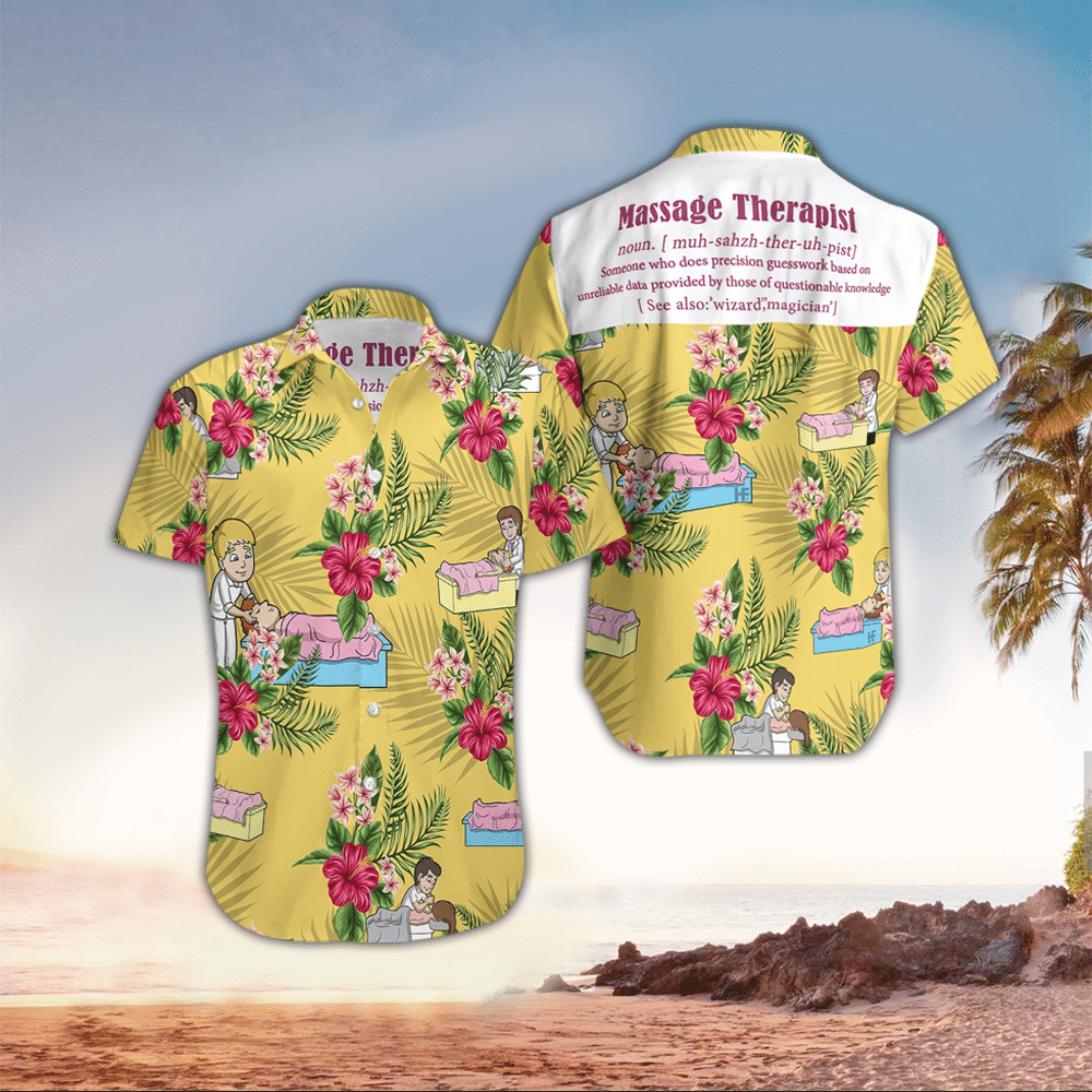 Therapist Apparel Therapist Hawaiian Button Up Shirt for Men and Women