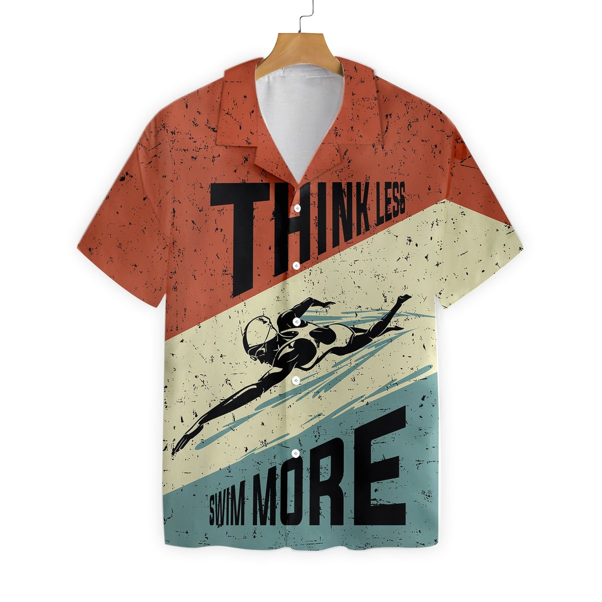 Think Less Swim More Hawaiian Shirt