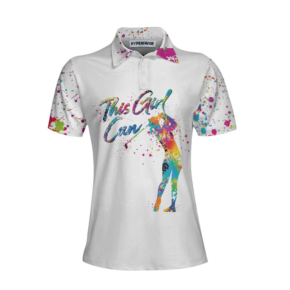 This Girl Can Golf Short Sleeve Women Polo Shirt