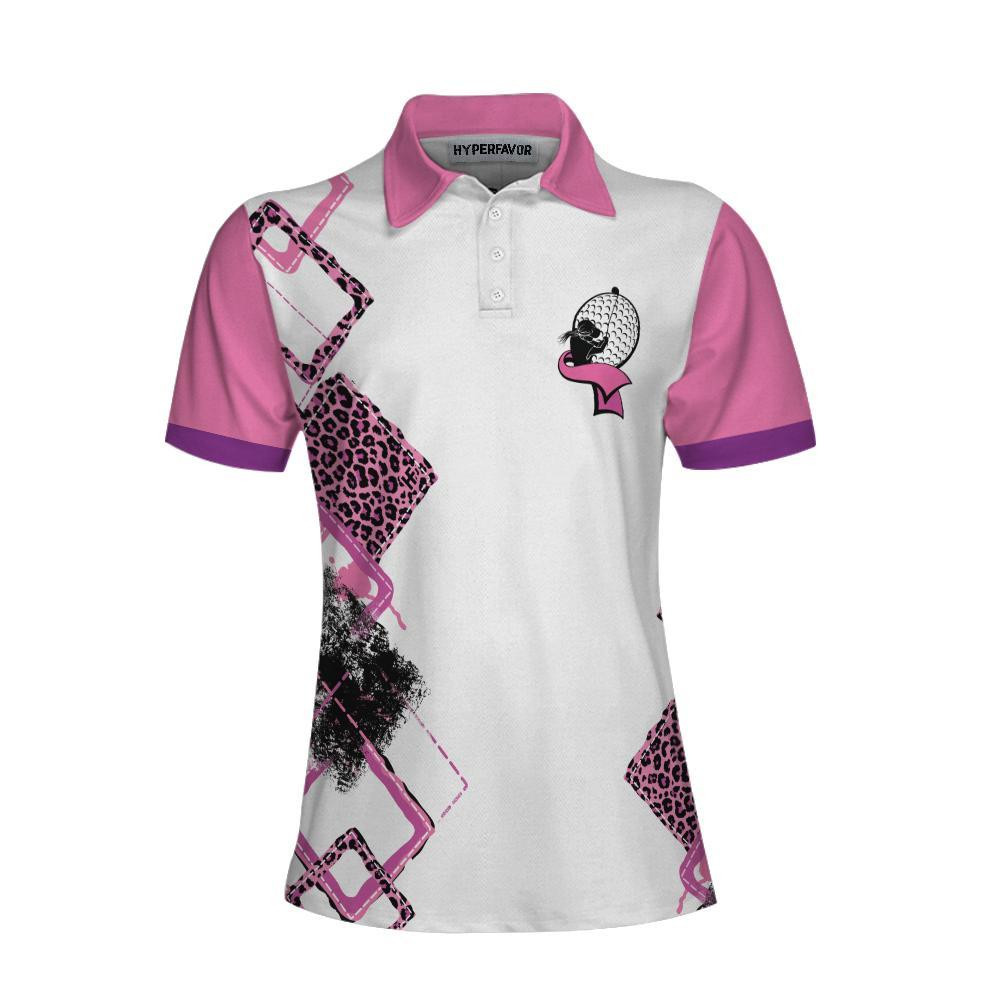 This Girls Got Drive Women Short Sleeve Polo Shirt Pink Leopard Golf Shirt For Female Golfers Best Golf Gift Idea