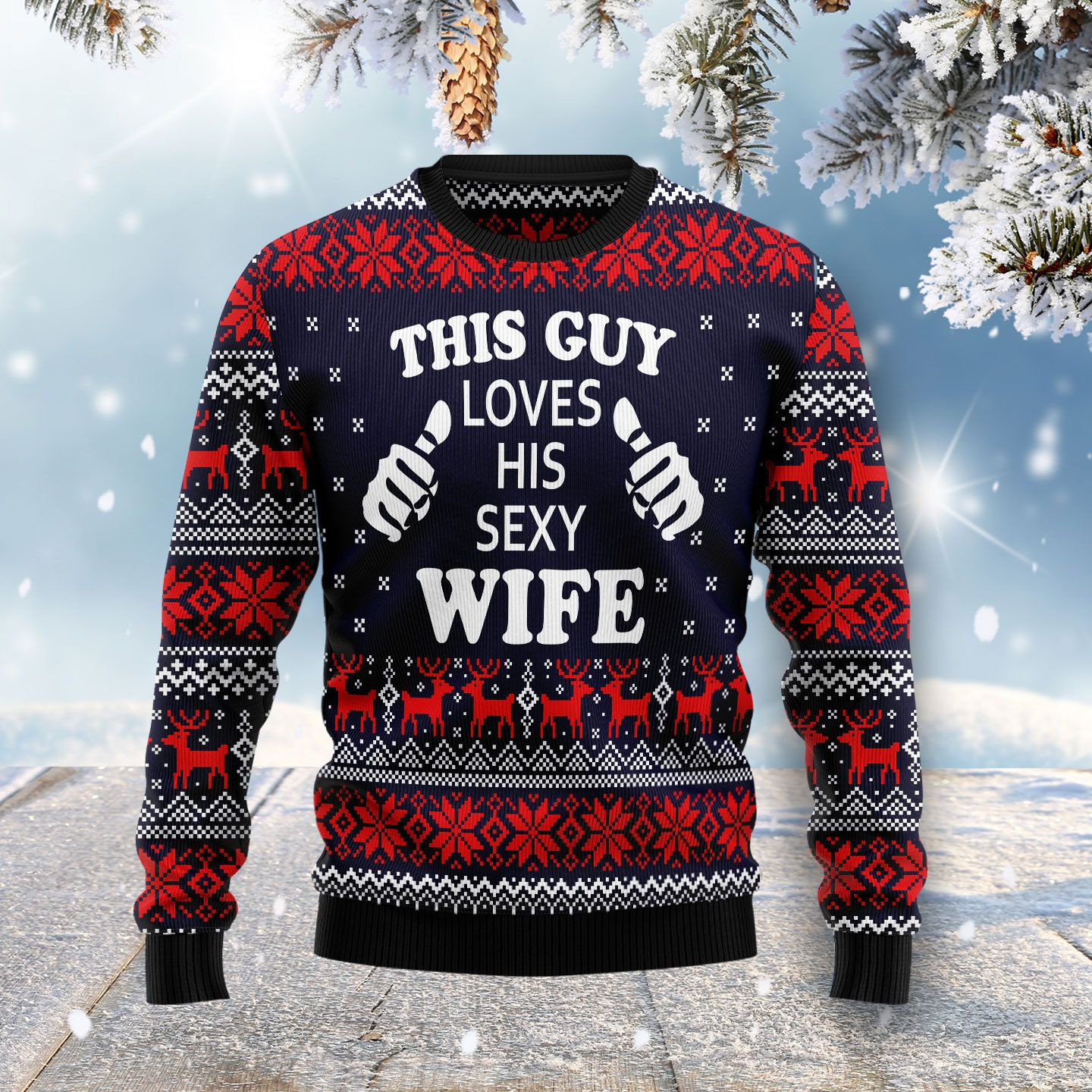 This Guy Loves His Sexy Wife Ugly Christmas Sweater Ugly Sweater For Men Women