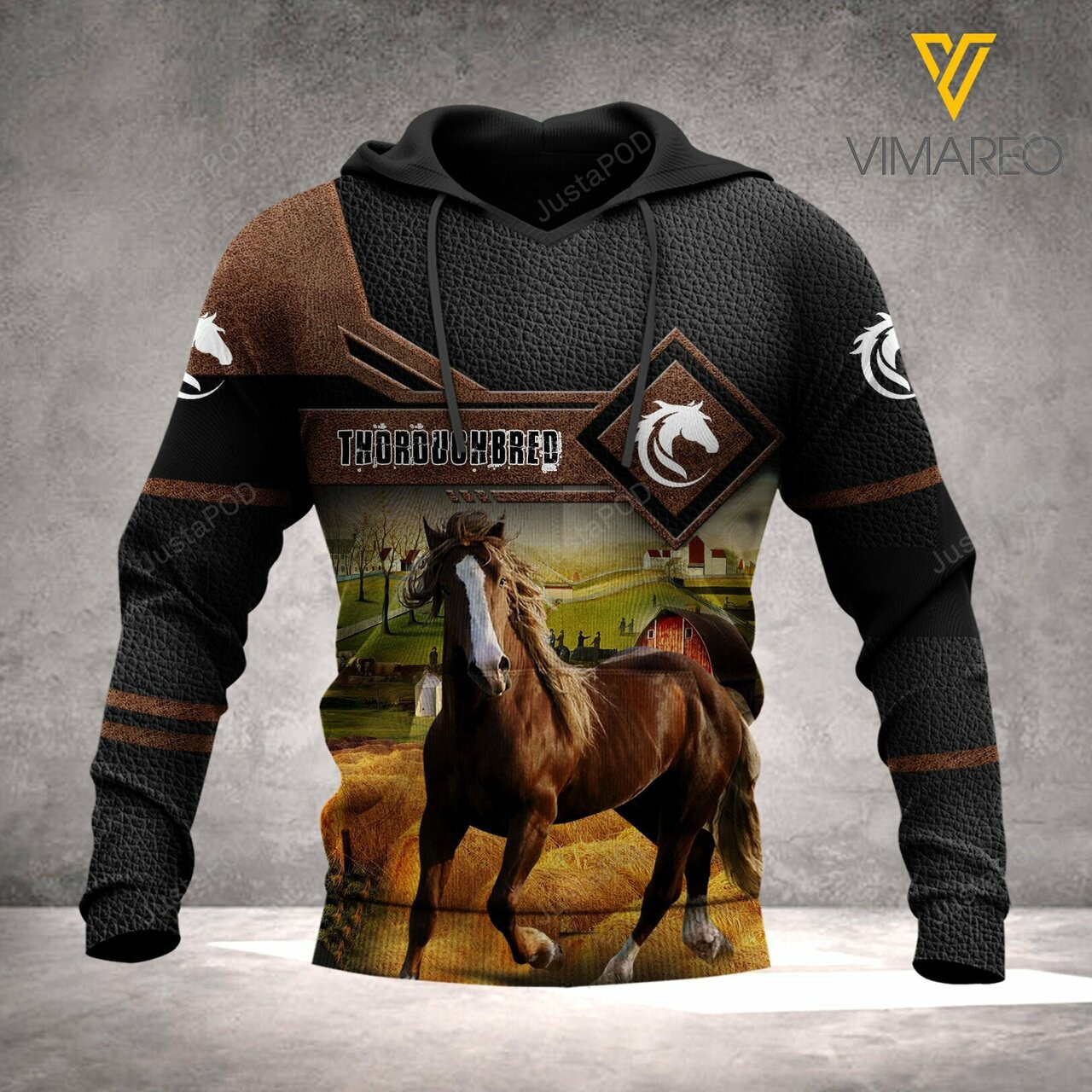 Thoroughbred 3d All Over Print Hoodie