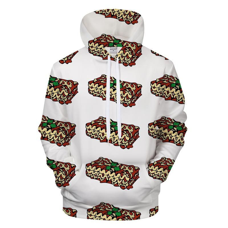 Three Layer Lasagna 3D All Over Print Hoodie