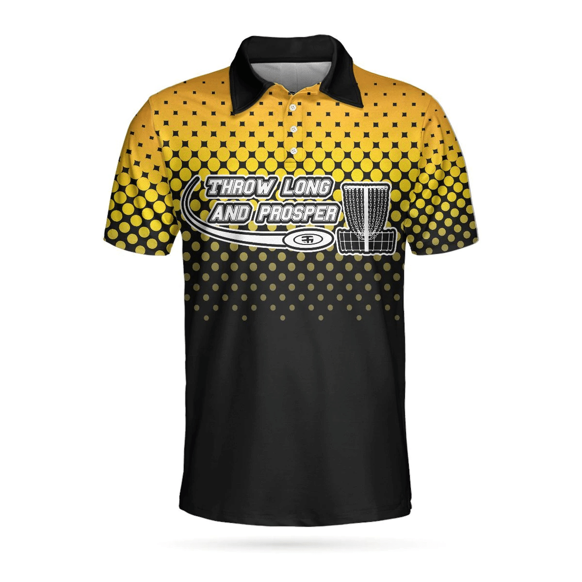 Throw Long And Prosper Disc-golfaholic Short Sleeve Polo Shirt Cool Disc Golf Shirts Short Sleeve Polo For Men