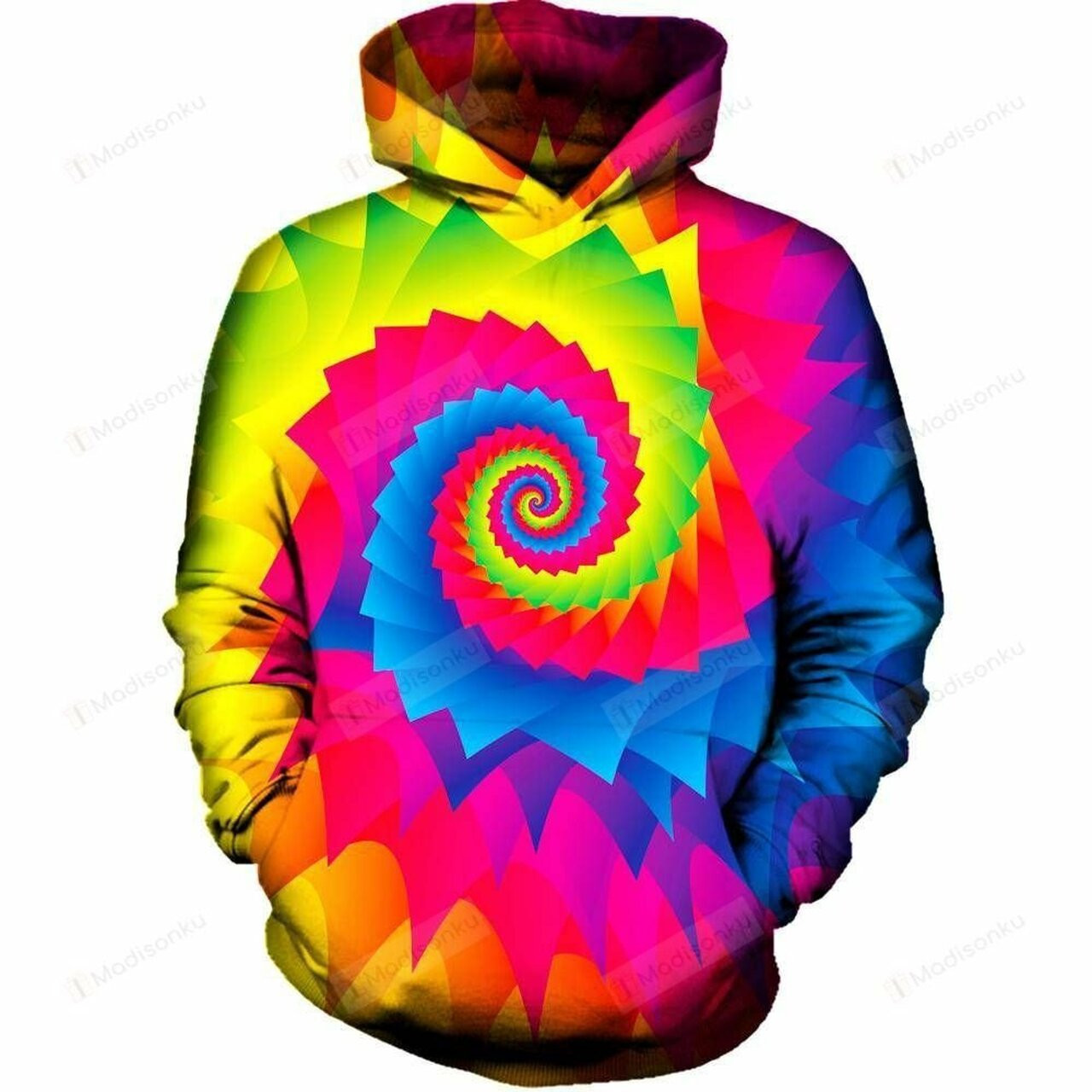 Tie Dye Swirl 3d All Over Printed Hoodie