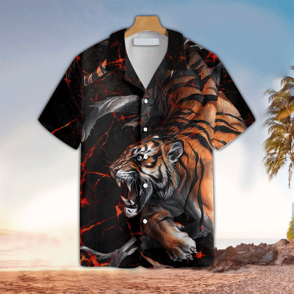 Tiger Aloha Shirt Hawaiian Shirt For Tiger Lovers Shirt for Men and Women