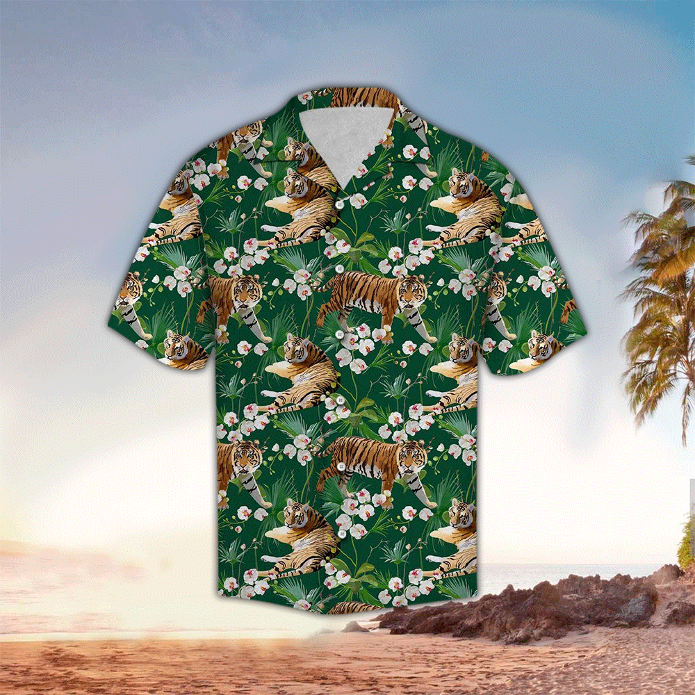 Tiger Hawaiian Shirt Mens Hawaiian Shirt For Tiger Lover Shirt for Men and Women