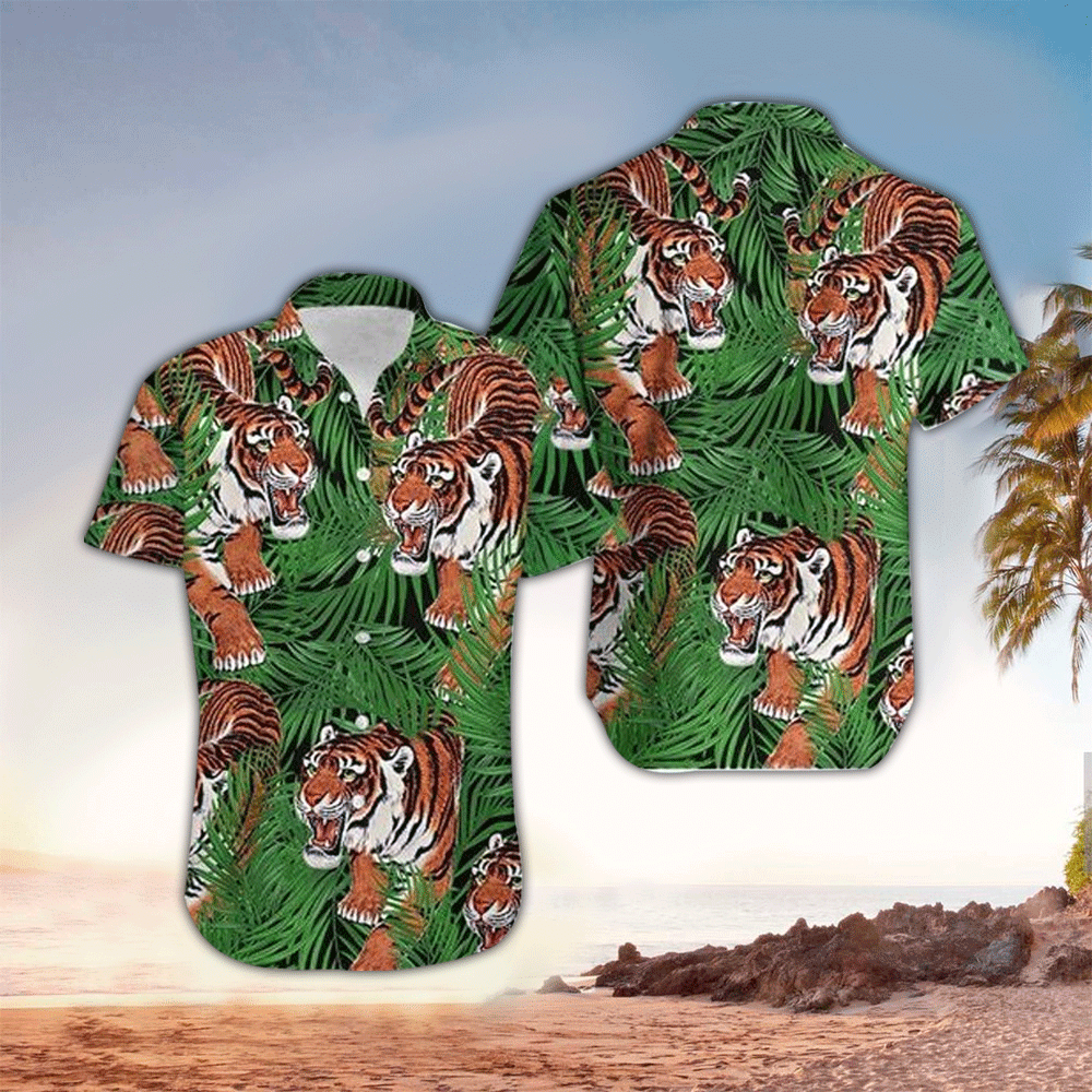 Tiger Hawaiian Shirt Perfect Gift Ideas For Tiger Lover Summer Aloha Shirt