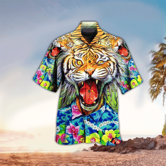 Tiger Hawaiian Shirt Perfect Tiger Clothing Shirt for Men and Women