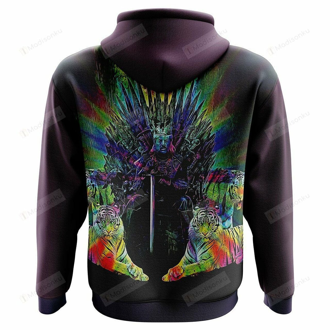 Tiger King Throne Color 3d All Over Print Hoodie