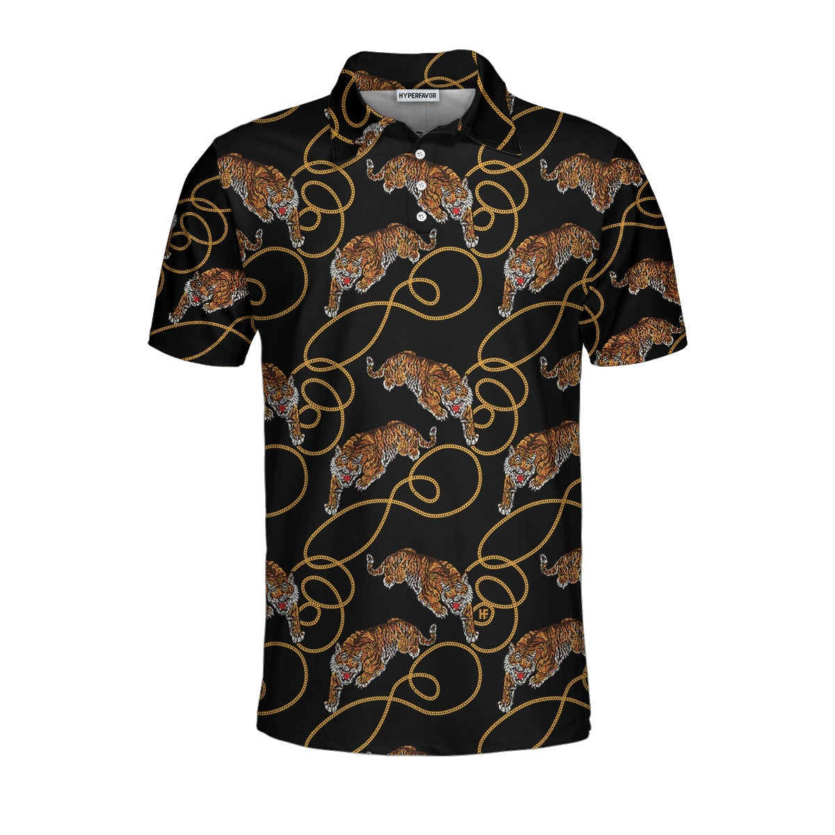 Tiger Line Polo Shirt Cool Tiger Polo Shirt For Men Tiger Shirt Short Sleeve Gift For Tiger Lover