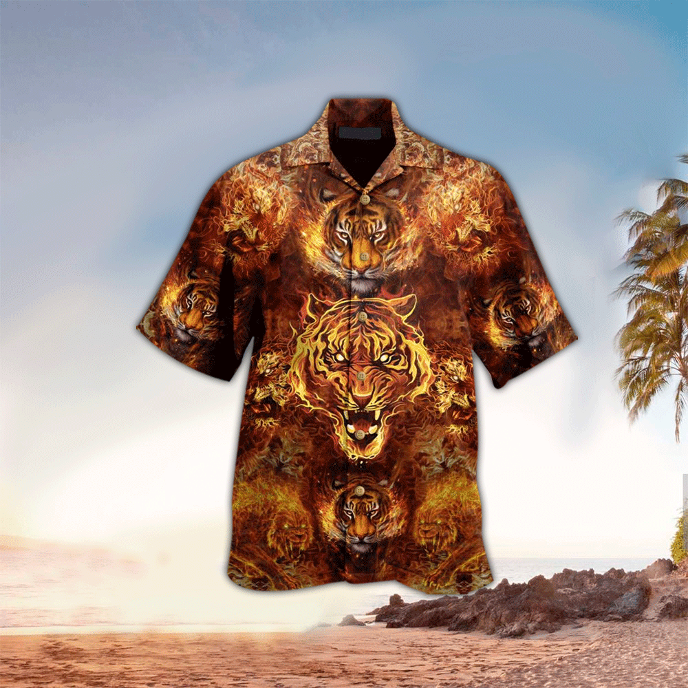 Tiger Shirt Tiger Clothing For Tiger Lovers Summer Aloha Shirt