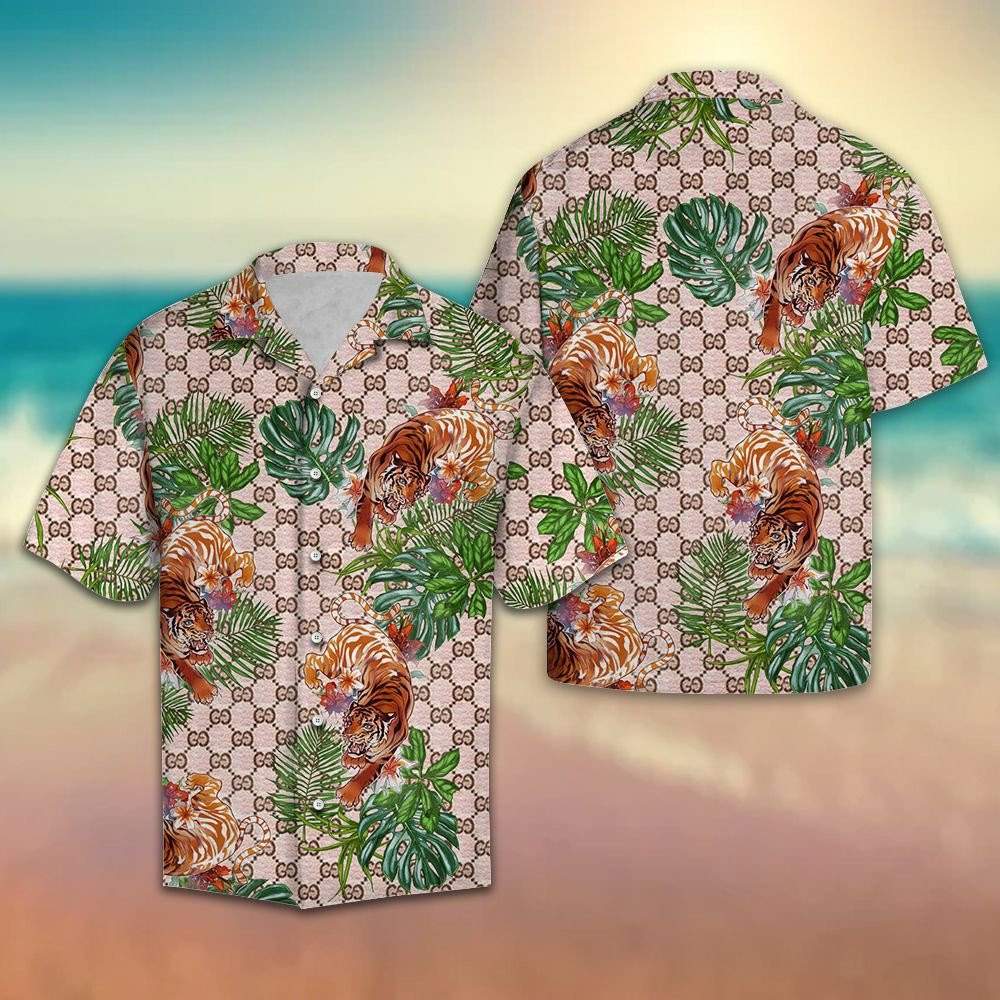Tiger Tropical Hawaii Shirt Summer Aloha Shirt
