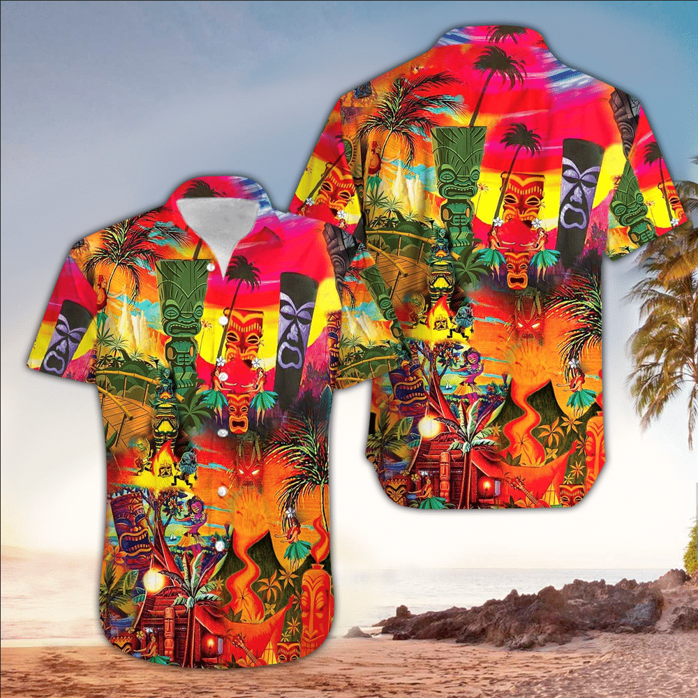 Tiki Aloha Shirt Hawaiian Shirt For Tiki Lovers Shirt For Men and Women