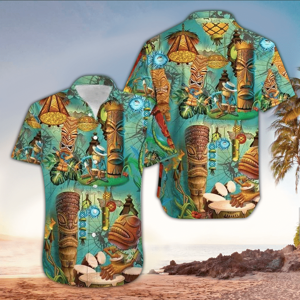 Tiki Aloha Shirt Hawaiian Shirt For Tiki Lovers Shirt For Men and Women