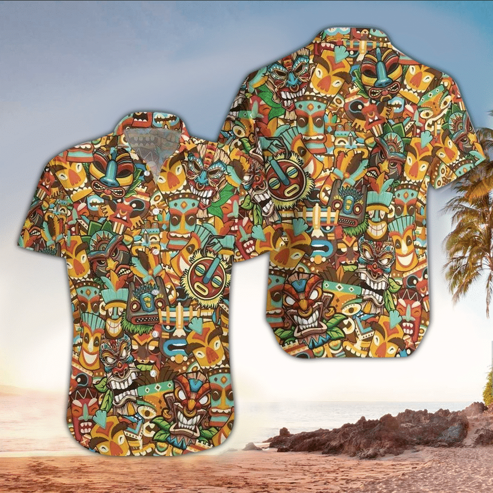 Tiki Apparel Tiki Button Up Shirt For Men and Women