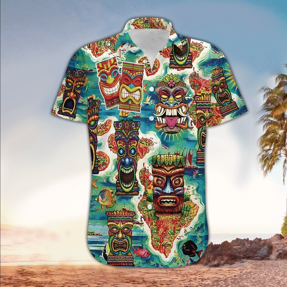 Tiki Apparel Tiki Button Up Shirt For Men and Women