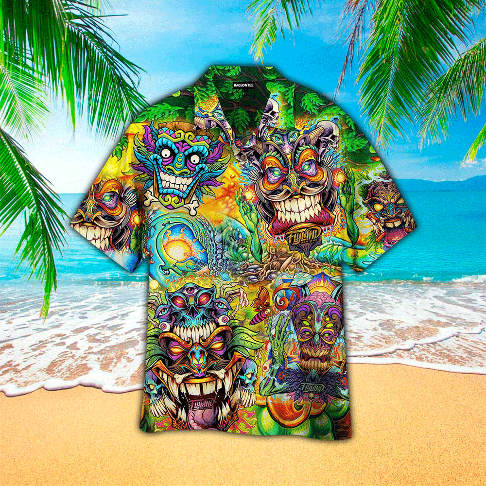 Tiki Tiki Hippie Hawaiian Shirt for Men and Women