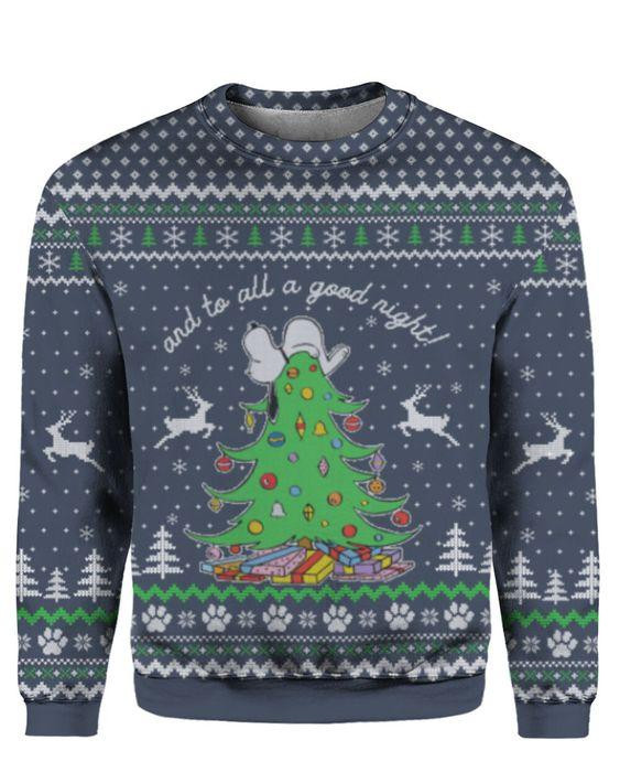 To All A Good Night  Ugly Christmas Sweater Ugly Sweater For Men Women