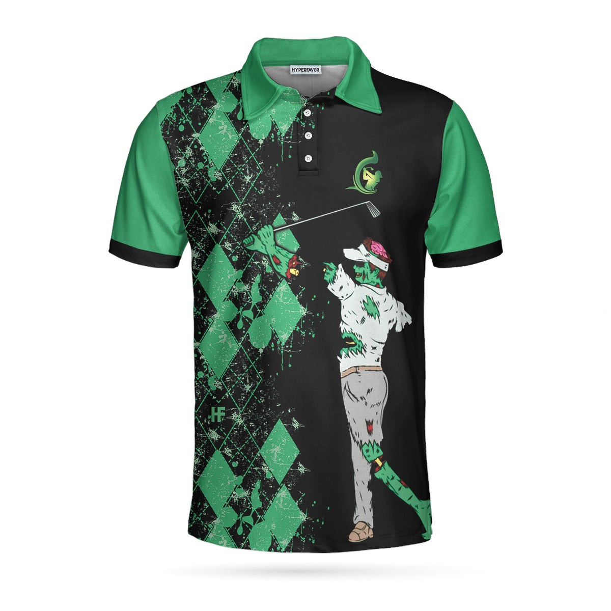 Todays Forecast For Zombie Golfer Golf Polo Shirt Smart Golf Shirt For Men