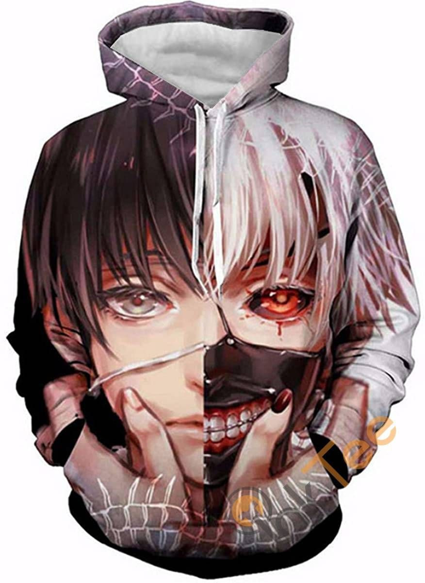 Tokyo Ghoul Print Pullover With Front Pocket Sku91 Hoodie 3D All Over Print