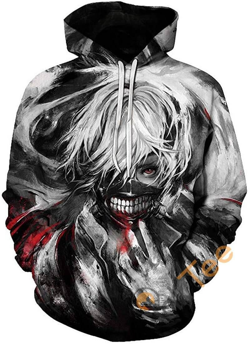 Tokyo Ghoul Print Pullover With Front Pocket Sku96 Hoodie 3D All Over Print