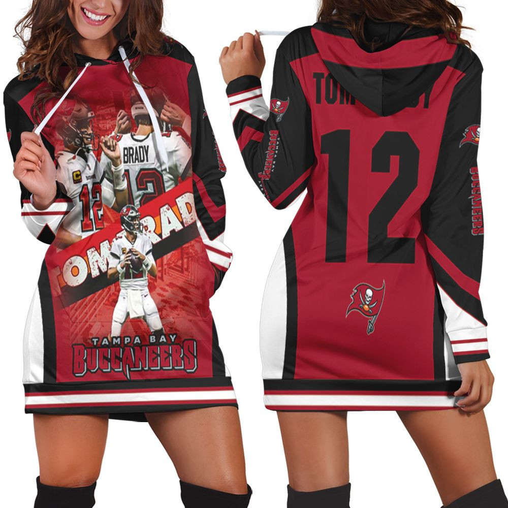 Tom Brady 12 Legend Tampa Bay Buccanners For Fan 3d Hoodie Dress Sweater Dress Sweatshirt Dress