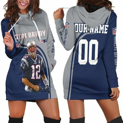 Tom Brady 12 New England Patriots Highlight Career Signatures For Fans 3d Hoodie Dress Sweater Dress Sweatshirt Dress