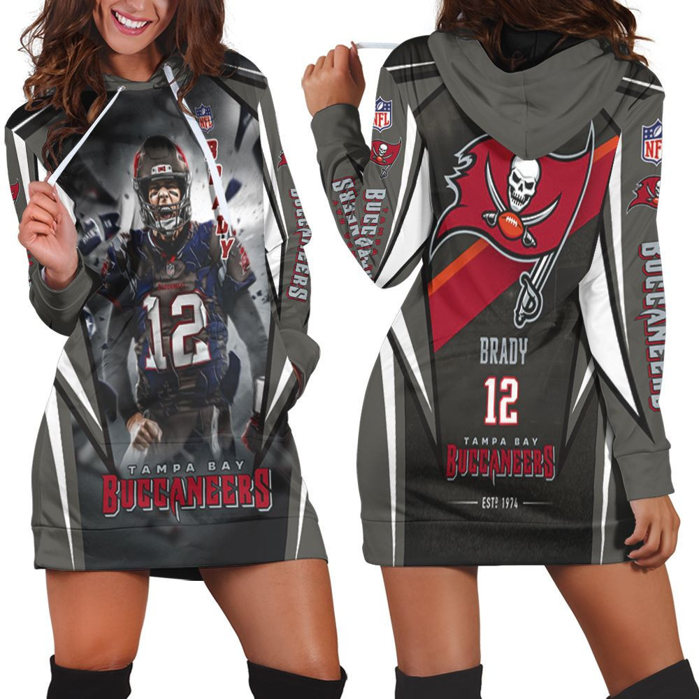 Tom Brady 12 Tampa Bay Buccaneers Nfc South Division Champions Super Bowl 2021 Hoodie Dress Sweater Dress Sweatshirt Dress