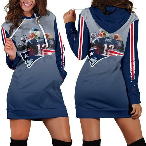 Tom Brady Hoodie Dress Sweater Dress Sweatshirt Dress 3d All Over Print For Women Hoodie