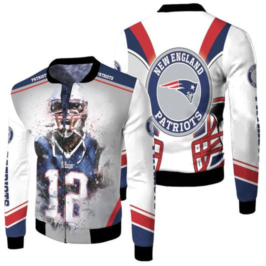 Tom Brady New England Patriots Come To Patriots Go Patriots Fleece Bomber Jacket