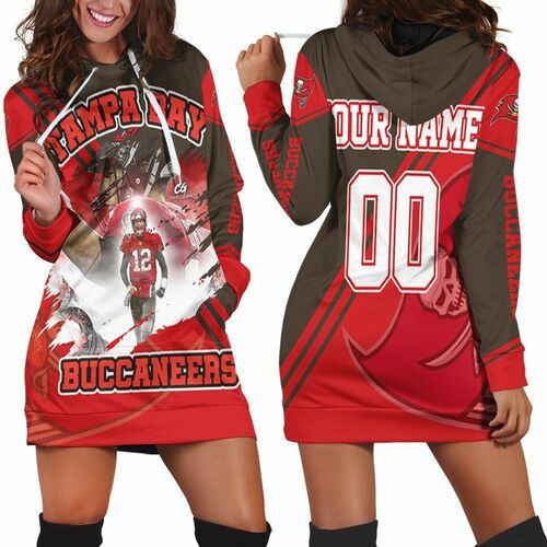 Tom Brady Tampa Bay Buccaneers Superbowl Champions Personalized Hoodie Dress Sweater Dress Sweatshirt Dress