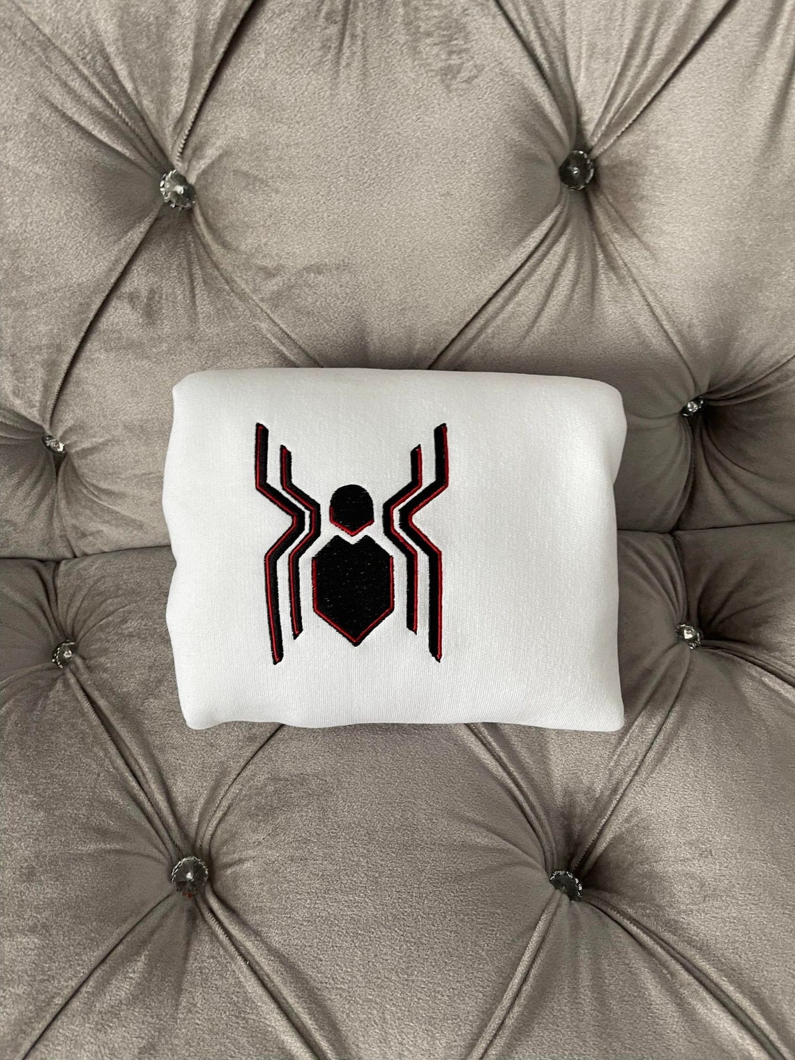 Tom Holland Spiderman Logo Embroidered Crewneck