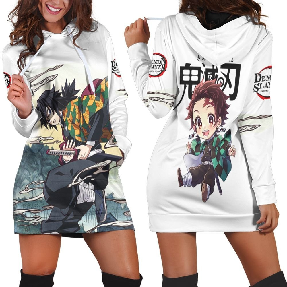 Tomioka Giyu Kimetsu No Yaiba Hoodie Dress Sweater Dress Sweatshirt Dress