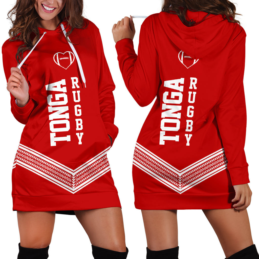 Tonga Rugby Hoodie Dress 3d All Over Print For Women Hoodie