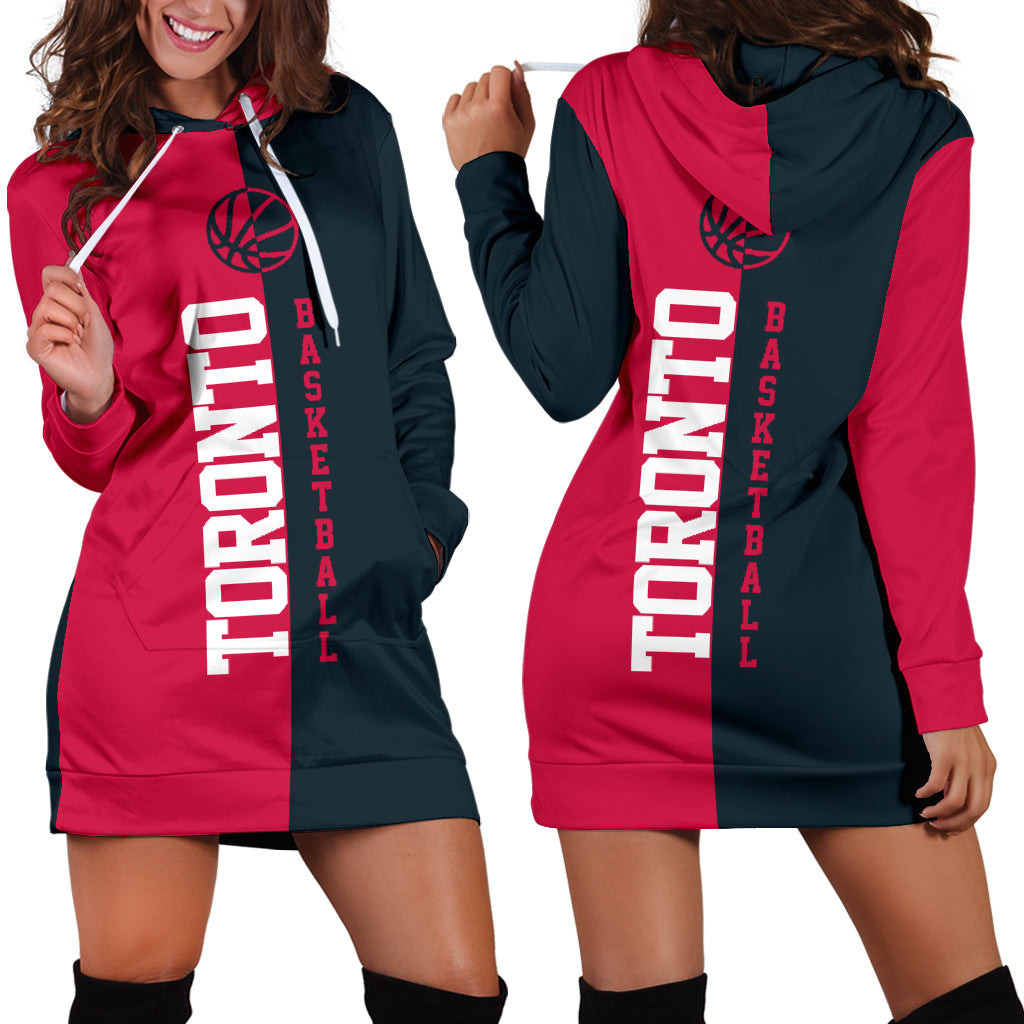 Toronto Basketball Hoodie Dress 3d All Over Print For Women Hoodie