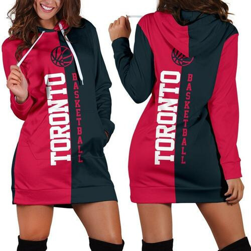 Toronto Basketball Hoodie Dress Sweater Dress Sweatshirt Dress 3d All Over Print For Women Hoodie