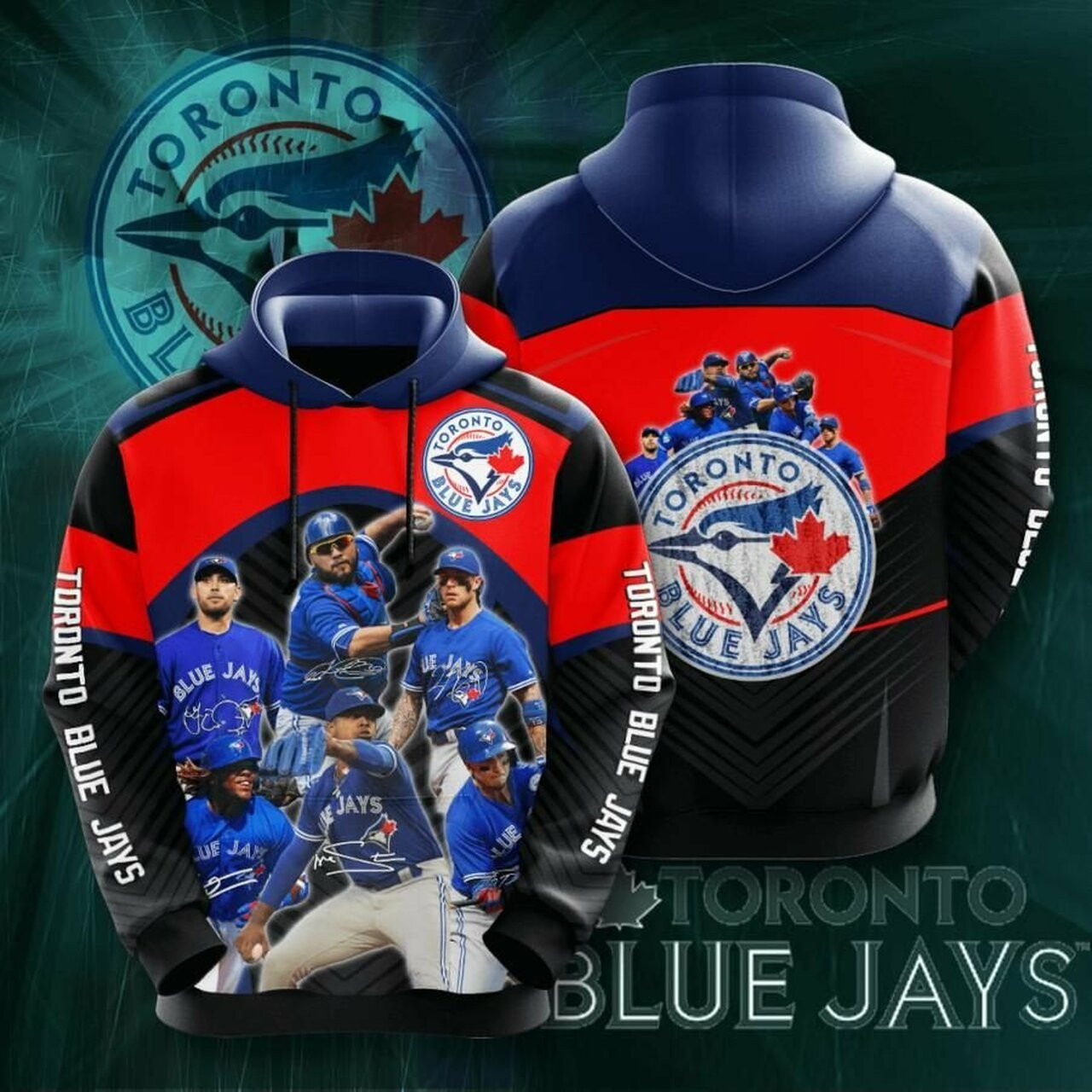 Toronto Blue Jays 3d All Over Print Hoodie