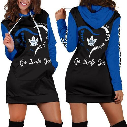 Toronto Maple Leafs Hoodie Dress Sweater Dress Sweatshirt Dress 3d All Over Print For Women Hoodie