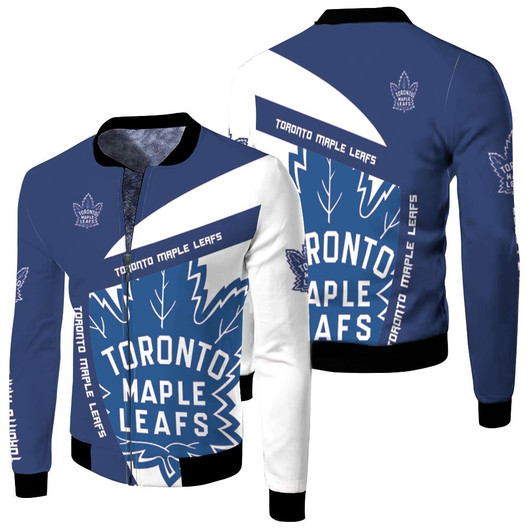 Toronto Maple Leafs Nhl Fan Fleece Bomber Jacket