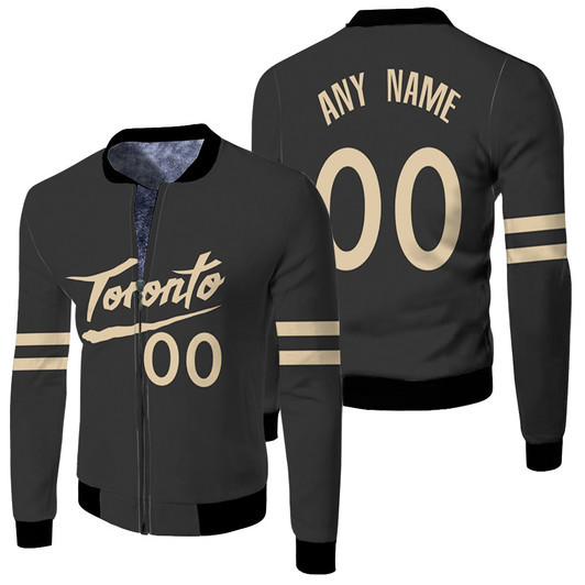 Toronto Raptors Nba 2020 New Arrival Black Jersey Style Custom Gift For Raptors Fans Fleece Bomber Jacket