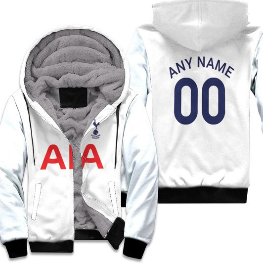 Tottenham Hotspur Football Club Home Jersey Style 3D Allover Custom Name Number Gift For Tottenham Hotspur Fans Fleece Hoodie